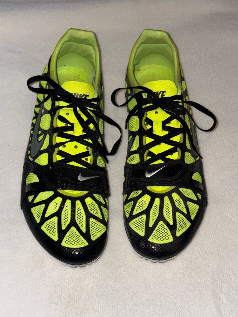 Nike Men’s  Neon Yellow and Black Track Spikes